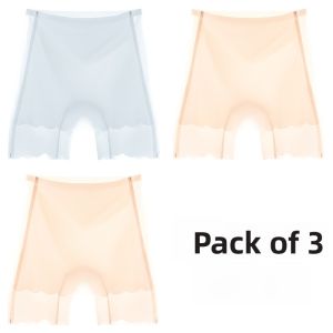 Miiow | Ultra-Thin Safety Pants Underwear Ice Silk Base Layer Shorts Cat Person Triangle Area Coverage Two-In-One Anti-Light Walking