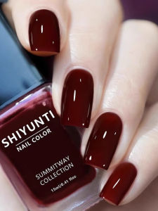 Son Tay Đỏ Rượu Vang Lâu Trôi Không Cần Nướng Nhanh Khô Chống Thấm Nước Không Thể Kéo Ra Dành Cho Nữ 2025 Son Tay Mới