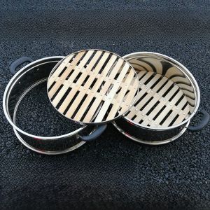 Stainless Steel Bamboo Bottom Steamer Pan Electric Pot Home Use Multi-Function Cooking Utensil Separate Design Kitchen Gear