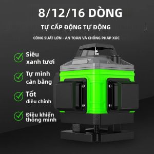 Laser Xanh Cấp Độ 360 °   Công Cụ Chéo Dòng 8/12 Tự Cân Bằng Độ Cao Để Đo Ngang Và Dọc Trong Các Dự Án Xây Dựng Và DIY