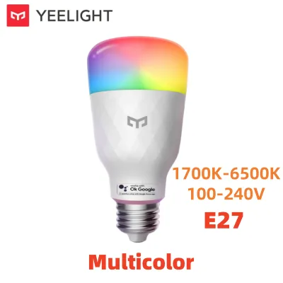 YEELIGHT | YEELIGHT Smart LED Bulb Colorful M2 Bluetooth Connection E26/E27 Dimmable 1700K-6500K Voice Control Compatible with Google Home