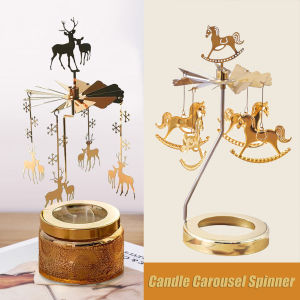 Rotating aromatherapy candle holder metal rotating candle holder dinner atmosphere tabletop rotating decoration