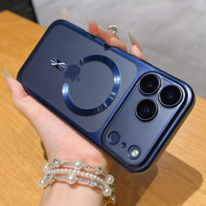 Luxury Matte Transparent Phone Case for Magsafe IPhone 17 Air 16 15 Pro Max Plus 17Air 17Pro Magnetic Bumper Back Cases Cover