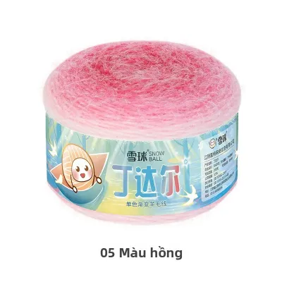 Sợi Len Dệt Thủ Công Màu Chuyển Sắc Đơn Sắc 200g Dùng Để Tự Làm Móc Len Làm Chăn Hình Quả Cầu Tuyết Khăn Quàng Cổ Áo Len Phụ Kiện May Mặc