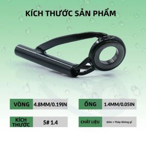 9KM 10 Chiếc Vòng Dẫn Hướng Cần Câu Cá Bằng Thép Không Gỉ Mạ Ceramic Màu Đen Thay Thế Cho Cần Câu Biển Cần Câu Tay Cần Câu Sông Cần Câu Hồ