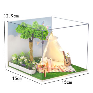 DIY Book Nook Kit Mini 3D Wooden Puzzle Assembly Building Model Toy Home Bookend Bookshelf Insert Decoration Toy Christmas Gift