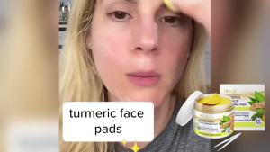 Hoygi | Turmeric Kojic Cleansing Pads for Face Fade Dark Spots Brighten Exfoliating Shrink Pores Oil Control Brighten Cleanser Skin Care