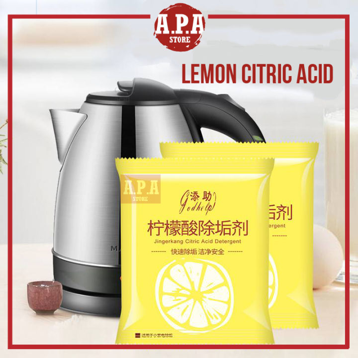 APA 10 Packs Lemon Citric Acid Cleaning Soda Powder Kettle Teapot Pot