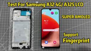 AMOLED LCD A32 4G For Samsung Galaxy A325 A325F A325F/DS A325M A325N LCD Display Touch Screen Digitizer +Frame with Fingerprint
