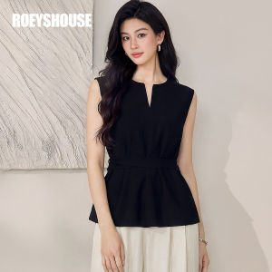 Roey s house | Áo Sơ Mi Không Tay Phong Cách Ôm Body Màu Đen
