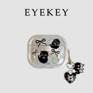 Cute Black Cat Silicone Protective Case for AirPods pro 3 AirPods 4 Wireless Bluetooth Earphone Covers  Headset Accessories