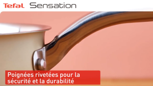 Nồi chảo nhôm chống dính Tefal Sensations báo nhiệt thông minh - Bảo Hành 24 Tháng