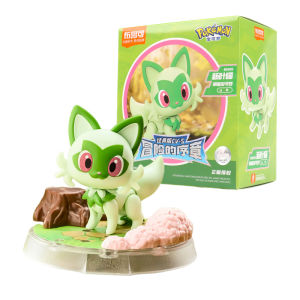 BLOKEES Original POKEMON Building Blocks Pikachu Charmander Psyduck Sprigatito Eevee Lucario Pokémon Action Figure ของเล่นของขวัญ