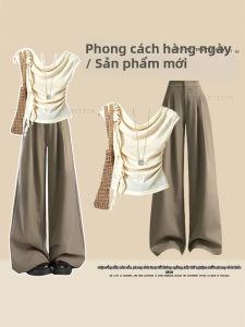 NUMEN BUTTON | Bộ Thời Trang Mùa Hè Đầu Đất T-shirt & Quần Ống Rộng Phù Hợp