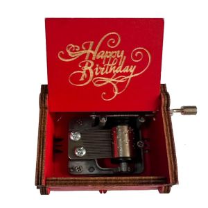 Hộp Nhạc Ông Già Noel - 21 Tùy Chọn Chất Liệu Gỗ Màu Hồng Trắng Xanh Đen Lên Dây Cót Nhạc Chủ Đề Đêm Yên Tĩnh Quà Tặng Sinh Nhật