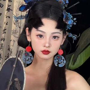 Wedding Tassel Earrings New Chinese Style Bridal Accessories for Cheongsam And Wedding Gown Elegant Morning Robe Ear Drops