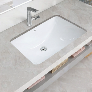 Square Ceramic Bathroom Sink 23 Inches Deepened