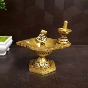 Brass Pradosha Vilakku || Antique Pradosh Lamp with Lingam and Nandhi | Pradosha Deepam bs227