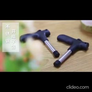 Pembuka Kelapa Coconut Opener Stainless Steel Gadgets Punch Tap Drill Fruit Tools Kitchen Tools 开椰子器