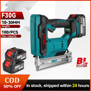 💥3 Days Delivery💥Cordless Nailer Stapler F30 Brushless Electric Nail Machine For Wood 2 Gears Framing Stapler Nailer With 100PCS Nails For Makita 18V Battery