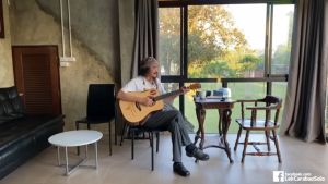 กีต้าร์โปร่ง (โปร่งไฟฟ้า) คาราบาว 40 ปี ทรง Dreadnought คอเต็ม 41 นิ้ว Carabao 40CG-RBK Anniversary 40 Years Acoustic Guitar