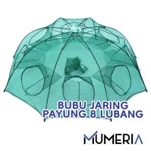 Perangkap Bubu Payung 8 Lubang Alat Jaring Pancing Jala Ikan Udang Kepiting Lele Lobster Sungai Laut Danau Fish Trap Net