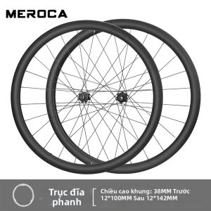 MEROCA | Bộ bánh xe đạp đường phố carbon fiber phanh đĩa 700C