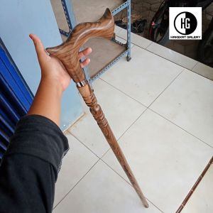 tongkat jalan kayu kalimosodo model payung premium h537
