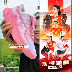 [Tặng phụ kiện] Giày thể thao chạy bộ nam nữ Goya Plus phiên bản mới năm 2025 màu hồng V1