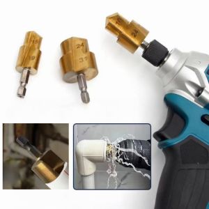 PPR Lifting Stepped Drill Bit Hexagon Shank Water Pipe Connection Tool 20 25 32mm Full Open Process Bits Expansion diameter range (mm): 15-19/18-24/24-31mm