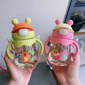 Cute Childrens Straw Cup Small Size School Water Bottle with Scale Kindergarten Baby Drinking Cup Kids Special Water Jug