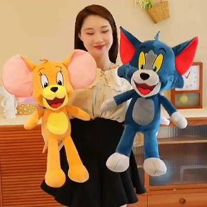 หมอนตุ๊กตานุ่ม รูปการ์ตูน Tom and Jerry ขนาด 45 ซม. เหมาะกับของขวัญ ของเล่นสําหรับเด็ก