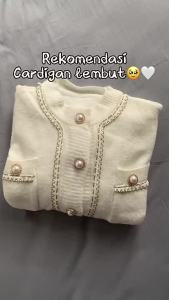 CARDIGAN RAJUT WANITA KNITWEAR LIST FULL MUTIARA