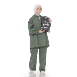 KDR JAS HUJAN SETELAN PRIA WANITA ELASTIS NO REMBES TEBAL ANTI BOCOR By KDR