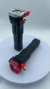 ไฟฉาย LED เฉพาะร่องสั้นแรงสูง ค้อนทุบกระจกรถยนต์ ระบบอเนกประสงค์ ไฟสำหรับการเสริมสร้างความสวยงาม ปิ้งผจญภัย