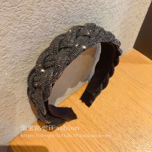 2025 New Style Womens Crystal Twisted Braid Hairband Versatile Outgoing High-End Feeling Hair Accessories Fashionable Hairpins