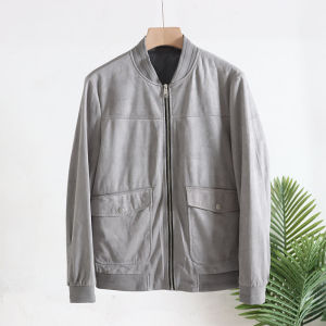 Áo Khoác Da Lộn Cổ Bẻ Thời Trang Nam Mùa Thu Đông Mềm Mại Đa Năng Phong Cách Cổ Điển Cổ Điển