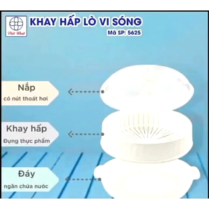 Bộ Khay Hấp Lò Vi Sóng 2 Tầng Chịu Nhiệt Tốt Việt Nhật 5625 - TADAHOME
