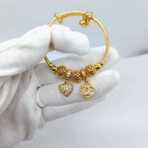Kids Gold Plated Charm Bracelet Adjustable Size