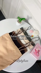 LadyLuxe - Atasan Tank Top Bra Basic Wanita Panjang Tanktop Square With Cup Polos Spaghetti BR070