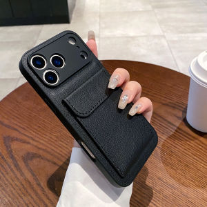 Ốp Điện Thoại Da Chống Sốc Cho iPhone Có Khe Đựng Thẻ Ví Tích Hợp Tương Thích Với Nhiều Dòng Máy Từ 7 Đến 13 Series