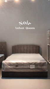 [FREE INSTALLATION] I HOME NOIR Queen King Divan Bed Frame Murah Velvet Fabric Luxury Solid Wood