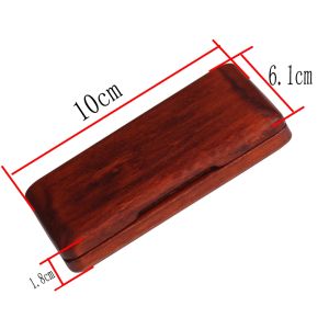 Solid Walnut Wood Saxophone & Clarinet Reed Case – Holds 2 Reeds Alto/Tenor/Soprano Sax & Clarinet Protective Storage Box