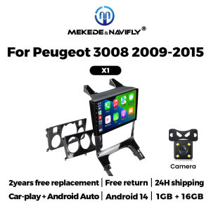 9Inch Car Radio Stereo For Peugeot 3008 2009-2015 Wireless Carplay Android Auto Multimedia Player GPS Navigation BT FM Autoradio