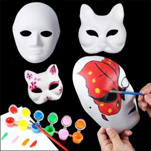 White Paper Mask DIY Painting Mask Peking Opera Mask Men and Women