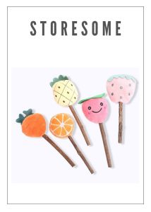 Fruits Theme Catnip Stick Lollipop Shape With Adorable Plush (2 Designs)