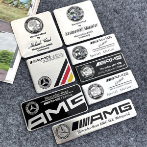 Aluminum Mercedes-Benz AMG Logo Sticker Personalized Anti-scratched Car Decals for Mercedes Benz A- Class C- Class E-Class Mc Helmet Stickers Mtg Stickers - Lazada