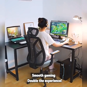 Gaming Table Computer Table L-Shaped Corner Desk Home Office Desk Study Table Writing Desk Modern Long Corner Desk