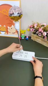 HAPPY Led หลอดไฟ ปาร์ตี้ ดิสโก้ไฟพรรค เต็มสี หมุนโคมไฟที่มีสีสัน อัตโนมัติ หมุน6วัตต์ ลูกมายากลโคม Flowerdance 048