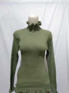 Rajut Kriwil Daisy II Manset Dalaman II Atasan Rajut Curl by Aqilanisa Store